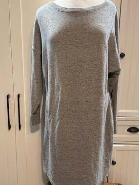 Lou & Grey long sleeve sweatshirt dress gray XL EUC
